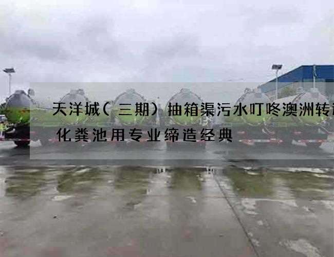 天洋城(三期)抽箱渠污水叮咚澳洲转运抽化粪池用专业缔造经典