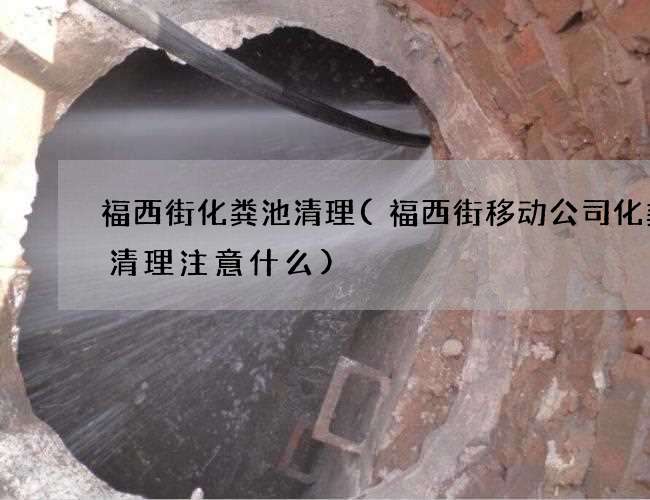 福西街化粪池清理(福西街移动公司化粪池清理注意什么)