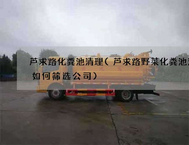 芦求路化粪池清理(芦求路野菜化粪池清理如何筛选公司) 芦求路化粪池清理(芦求路野菜化粪池清理如何筛选公司)