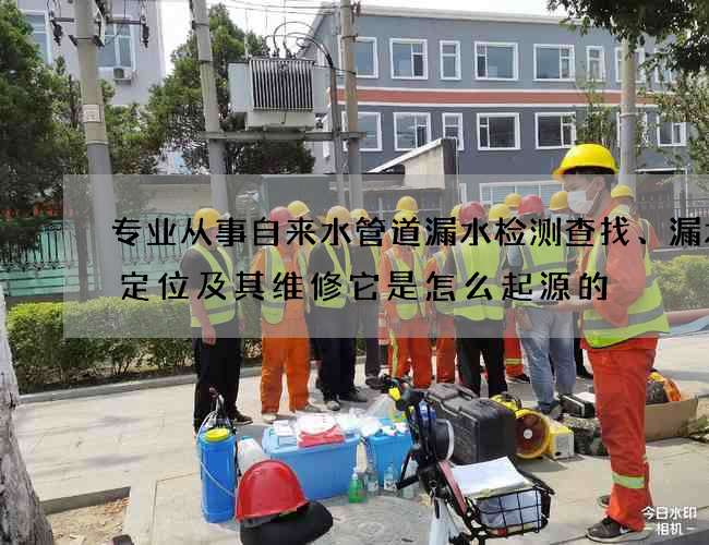 专业从事自来水管道漏水检测查找、漏水点定位及其维修它是怎么起源的? 专业从事自来水管道漏水检测查找、漏水点定位及其维修它是怎么起源的?