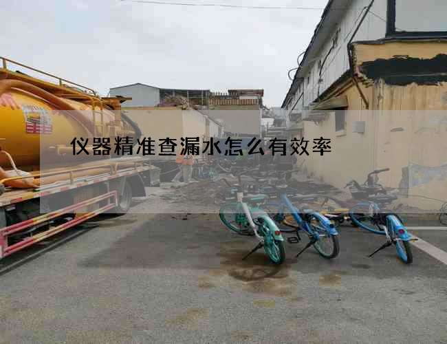 仪器精准查漏水怎么有效率 仪器精准查漏水怎么有效率