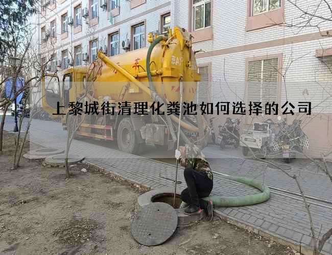 上黎城街清理化粪池如何选择的公司 上黎城街清理化粪池如何选择的公司