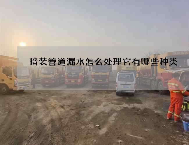 暗装管道漏水怎么处理它有哪些种类?