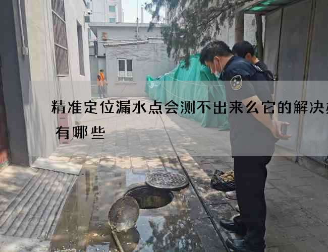 精准定位漏水点会测不出来么它的解决办法有哪些 精准定位漏水点会测不出来么它的解决办法有哪些