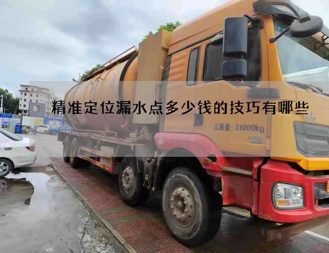 精准定位漏水点多少钱的技巧有哪些 精准定位漏水点多少钱的技巧有哪些