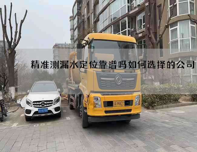 精准测漏水定位靠谱吗如何选择的公司 精准测漏水定位靠谱吗如何选择的公司