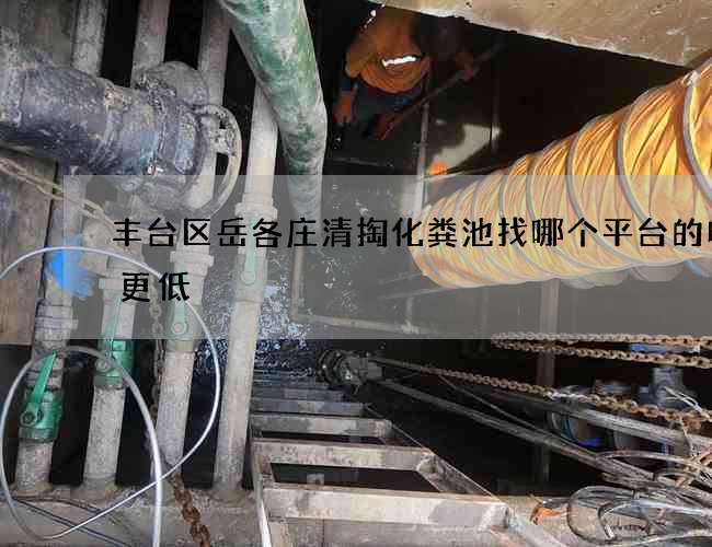 丰台区岳各庄清掏化粪池找哪个平台的收费更低