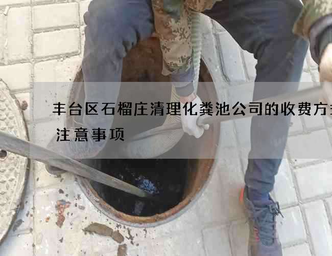 丰台区石榴庄清理化粪池公司的收费方式和注意事项