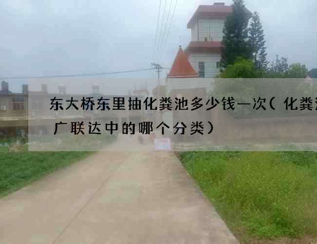 东大桥东里抽化粪池多少钱一次(化粪池在广联达中的哪个分类)