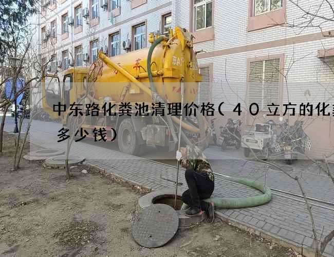 中东路化粪池清理价格(40立方的化粪池多少钱)