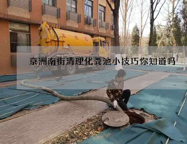 京洲南街清理化粪池小技巧你知道吗