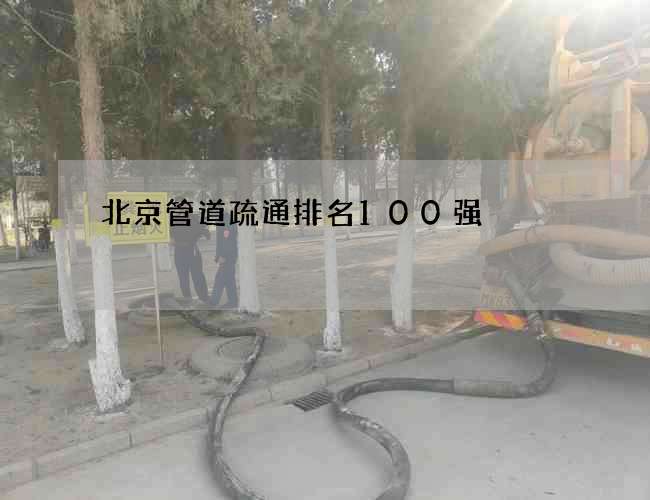 北京管道疏通排名100强