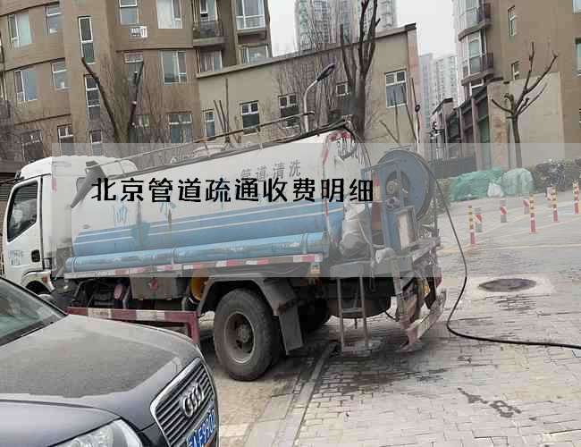北京管道疏通收费明细