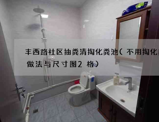 丰西路社区抽粪清掏化粪池(不用掏化粪池做法与尺寸图2格)