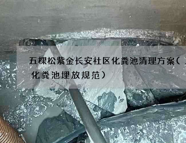 五棵松紫金长安社区化粪池清理方案(三格化粪池埋放规范)