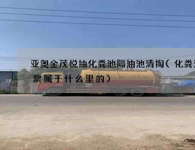 亚奥金茂悦抽化粪池隔油池清掏(化粪池开票属于什么里的)