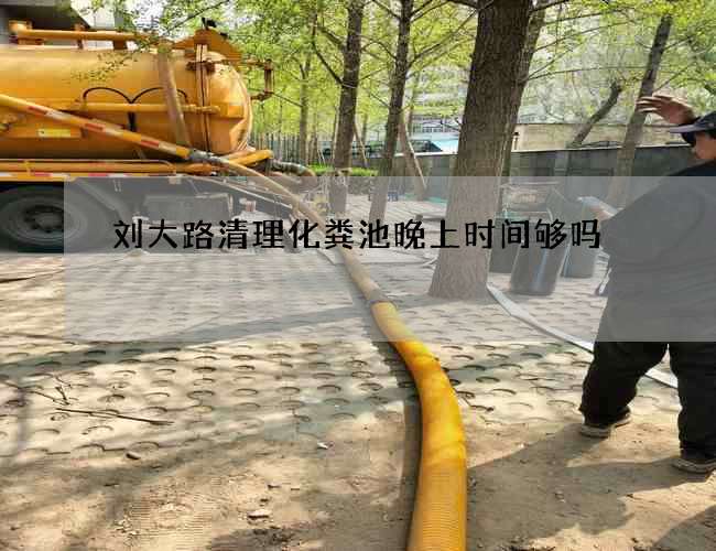 刘大路清理化粪池晚上时间够吗 刘大路清理化粪池晚上时间够吗