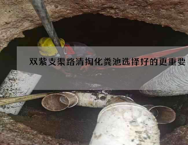 双紫支渠路清掏化粪池选择好的更重要