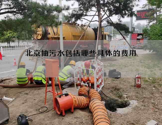 北京抽污水包括哪些具体的费用?