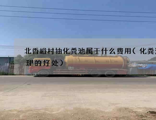 北香峪村抽化粪池属于什么费用(化粪池清理的好处)