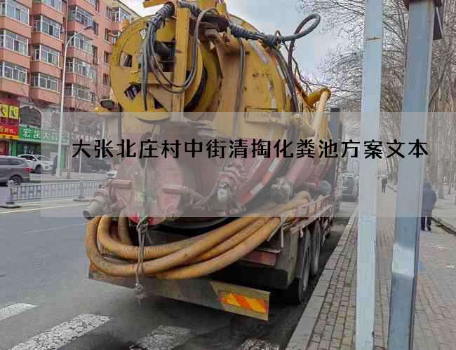 大张北庄村中街清掏化粪池方案文本