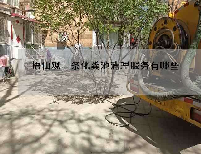 悟仙观二条化粪池清理服务有哪些 悟仙观二条化粪池清理服务有哪些