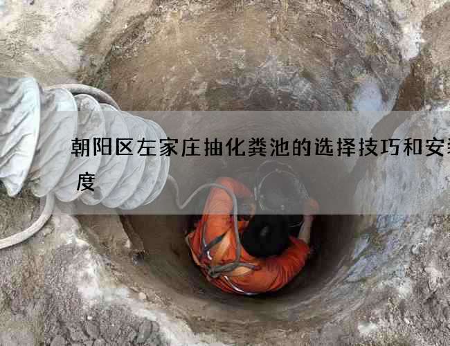 朝阳区左家庄抽化粪池的选择技巧和安装高度