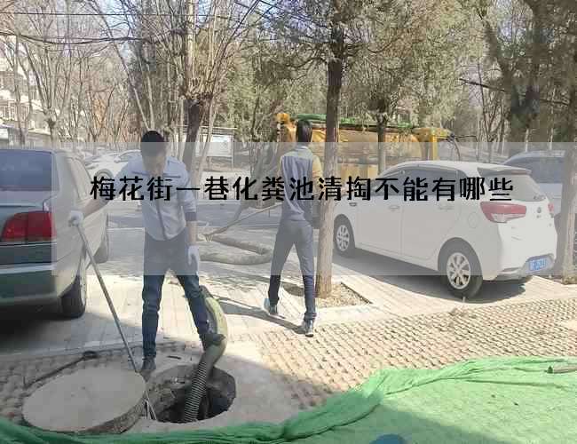 梅花街一巷化粪池清掏不能有哪些