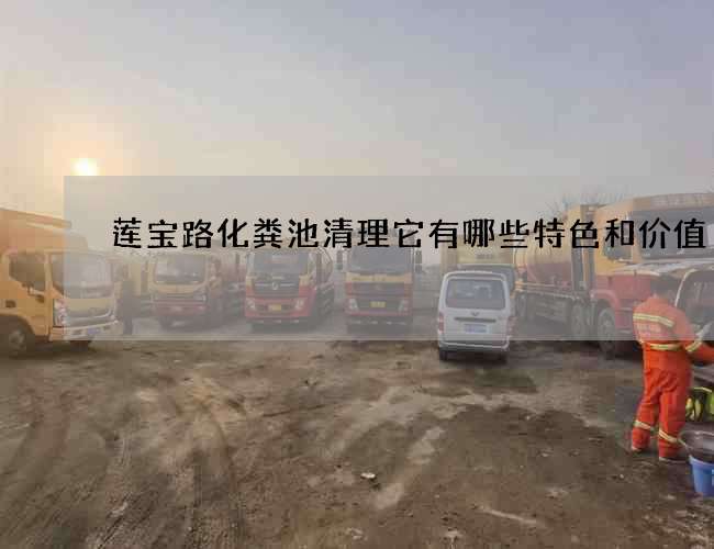 莲宝路化粪池清理它有哪些特色和价值?