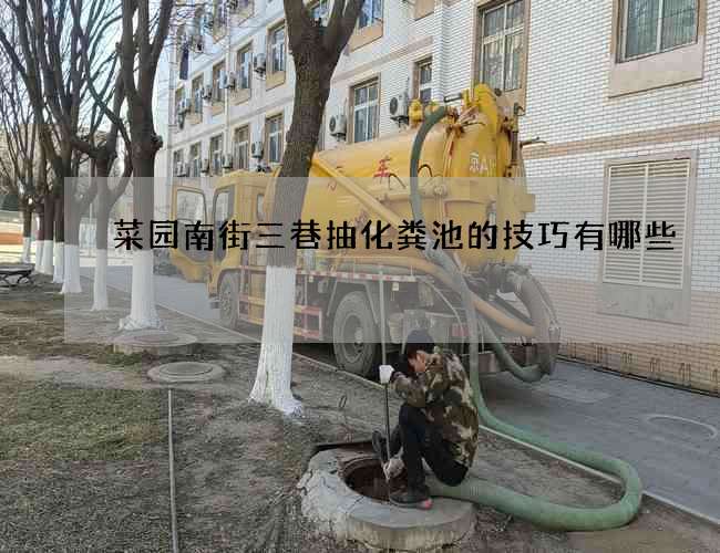 菜园南街三巷抽化粪池的技巧有哪些?