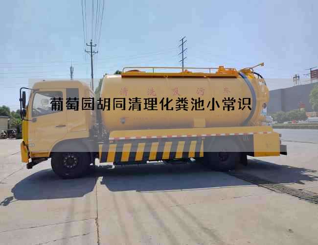 葡萄园胡同清理化粪池小常识